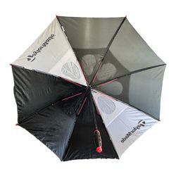 TaylorMade Double Canopy Golf Umbrella Vented Windproof Black White Gray Red