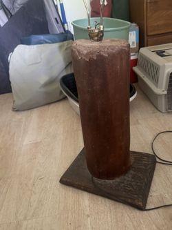 Lamp Made From Solid Log