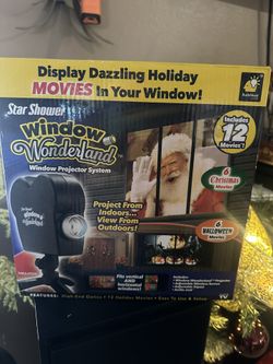 Christmas Window Projector, Halloween Projector Hologram, Built-in 12 Movies Mini Christmas Halloween Projectors for Perfect Christmas $30 Firm 