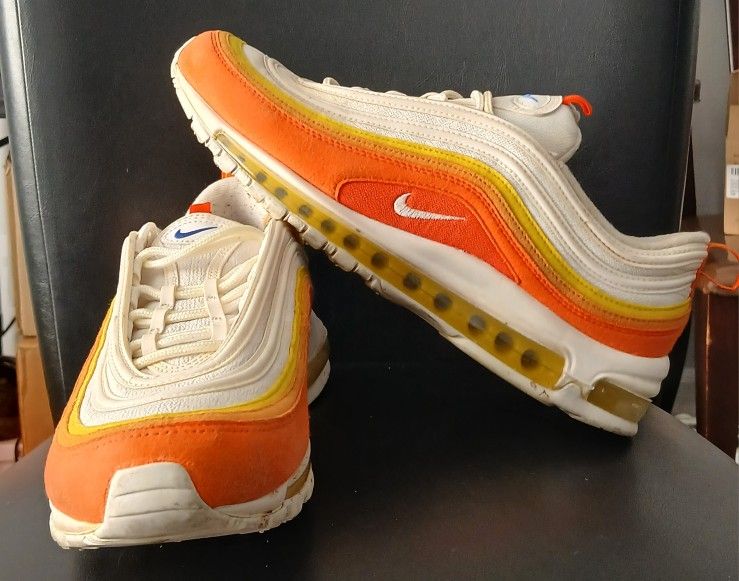 Nike Air Max 97. Athletic Club Men’s Size 11.5. White & Orange. DQ8237-800.