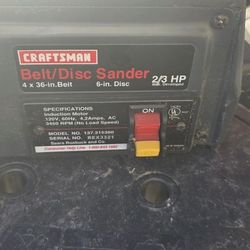 Craftsman Belt/disc Sander
