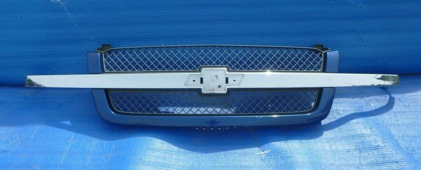 03 04 05 06 2003 2004 2005 2006 CHEVY CHEVROLET SILVERADO 1500 FRONT UPPER CHROME GRILLE GRILL OEM