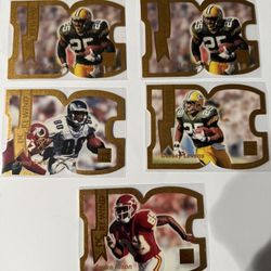 Extremely Rare 1998 Dc Die Cuts ..Andre Rison ..Dorsey Levens ..Irving Fryar 