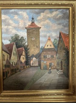 Paul’s Goty Racknitz  RARE  SIGNED ANTIQUE Original Oil Painting Not A Copy