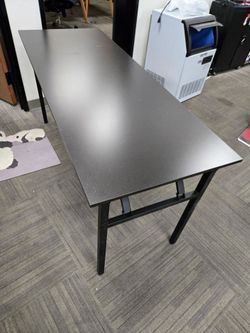 Folding Computer Desk, Large 60 inches Folding Table for Home Office, No Install Needed Foldable Writing Table Desk, Black