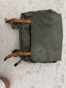 Vintage canvas rucksack, messenger bag