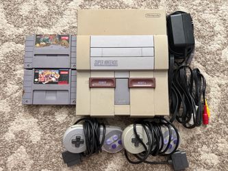 Super nintendo console with street fighter 2