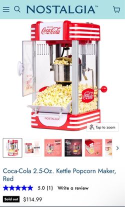 Nostalgia Coca-Cola popcorn maker