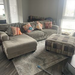 Slightly Used Grey Sectional Couch! 