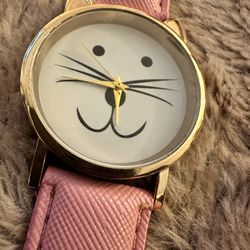 Pink kitty watch - Like New