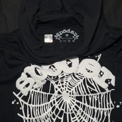 Sp5der Black-White Hoodie Size Small 