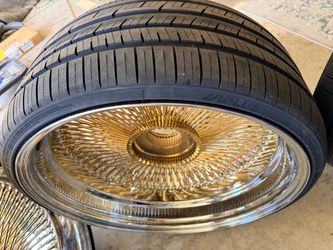 24” wire wheels set of 4 new