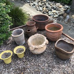 8 - Multiple Ceramic Pots 