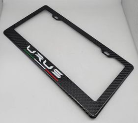 BRAND NEW LAMBORGHINI URUS 100% Real Carbon Fiber License Plate Frame Tag Cover Original 3K