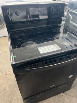 Whirlpool black glasstop stove   -free delivery