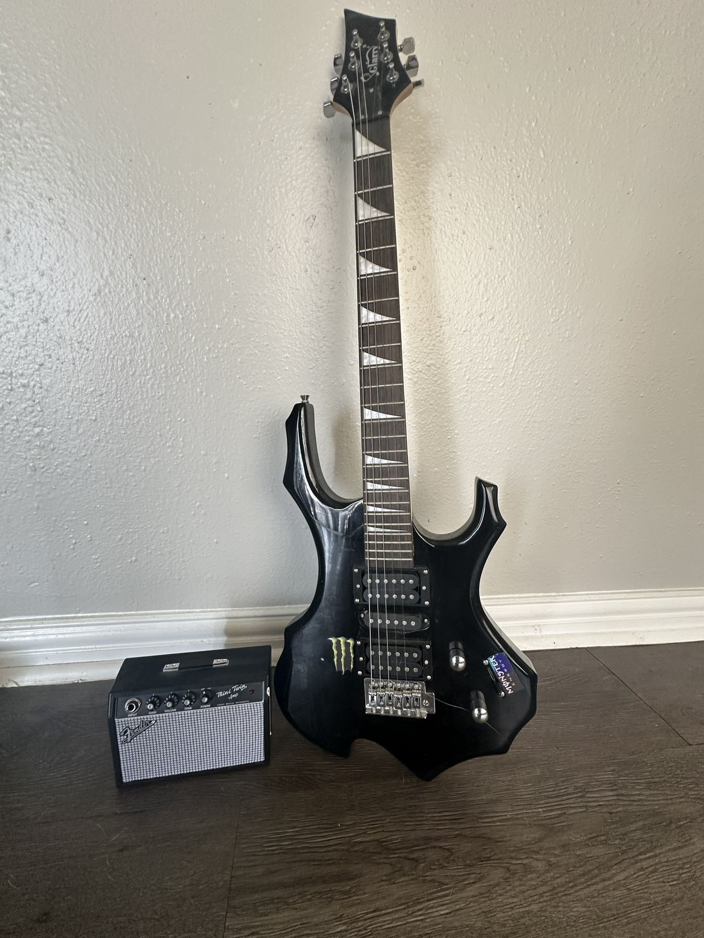 Electric Guitar With Amplifier 