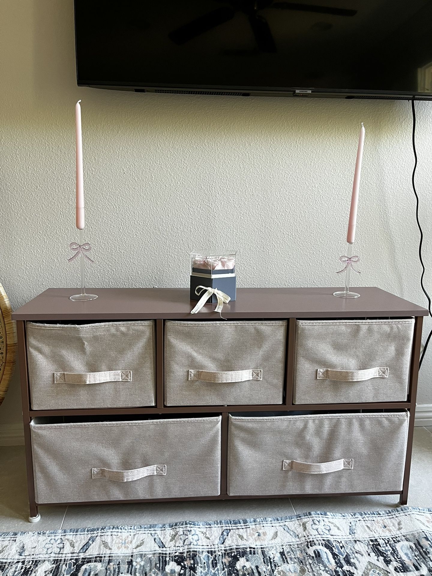 Pink Fabric Shelves