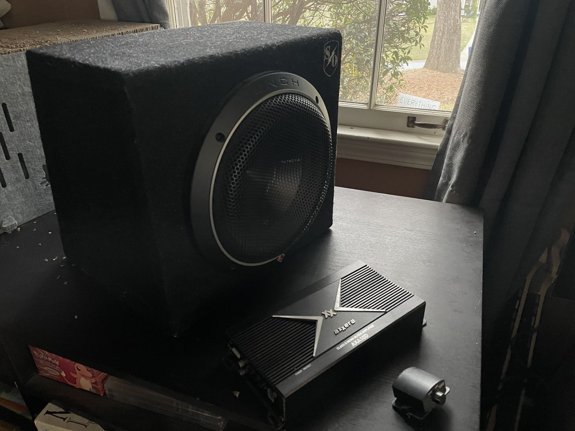 Rockford-Fosgate P3 10” Subwoofer w Axxera AXA10D Class D Mono Block Amp & Control Dial 