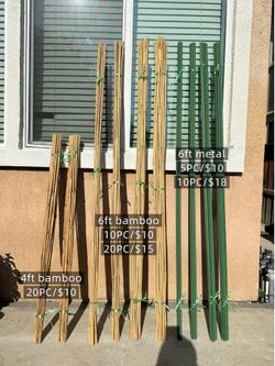 4 ft / 6 ft Bamboo / metal stakes