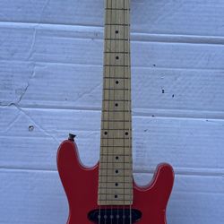 Little Lyon Electric Guitar Red Solid Body 6 String Maple Fretboard 
