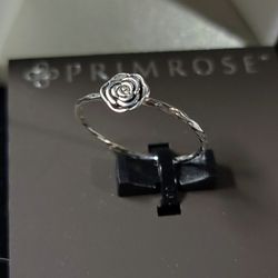 Sterling Silver Primrose Rose Ring Size 9 New 