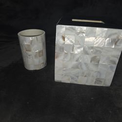 Tissue box cover and cup