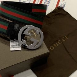Black Green Red Gucci Web Belt 