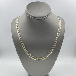 10KT YELLOW GOLD 26” DIAMOND-CUT CURB LINK CHAIN 8.25MM 36.9GR