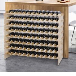 Stackable Modular Wine Rack 96 Bottles Freestanding Wine Bottle Holder 8-Tier Wine Holder Display 