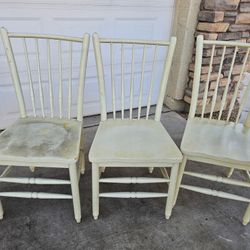 3 Wood Chairs