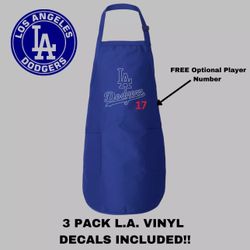 Los Angeles Dodgers Kitchen/BBQ Aprons MLB Baseball