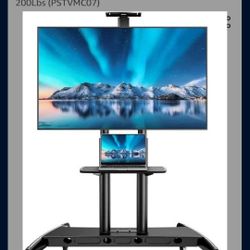 Mobile TV Stand for 55-90 Inch Flat/Curved Screen