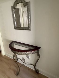 Small table with mirror