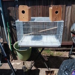 Bird Cage And Nest Box