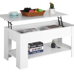White Lift Top Coffee Table