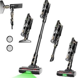 Trucozie Cordless Vacuum Cleaner, Self-Standing Lightweight Stick Vacuum with 50 mins Runtime, Powerful Suction, Anti-Tangle Wireless Vacuum for Home