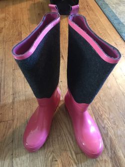 Women’s Pink Rain Boots 8