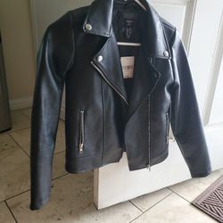 black leather jacket 