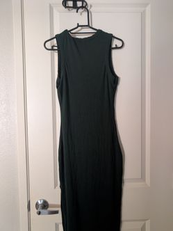 Dark Green Sleeveless Midi maternity Bodycon Dress