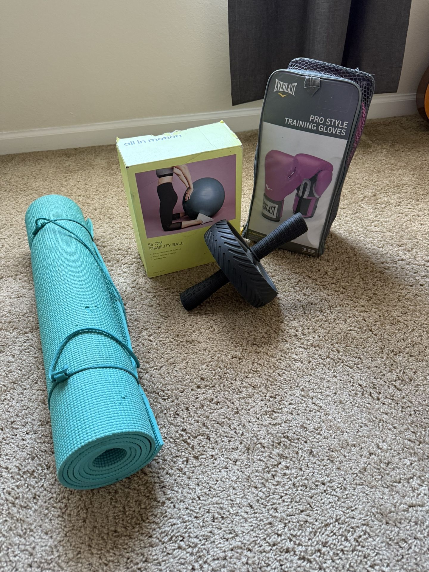 Workout Glows Medicine Ball Mat And Abs Roller
