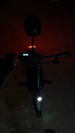 High-Speed Electric Scooter — 60+ MPH • Seated • Bright Lights 