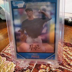 Los Angeles Dodgers David Price 2007 Bowman Chrome Prospects Rookie Card 2007 Bowman Prospects Rookie Card 
