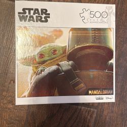 Disney Star Wars The Mandalorian THE CHILD 500 Piece Jigsaw Puzzle Baby Yoda NEW - Picture 2 of 2  Disney Star Wars The Mandalorian THE CHILD 500 Piec
