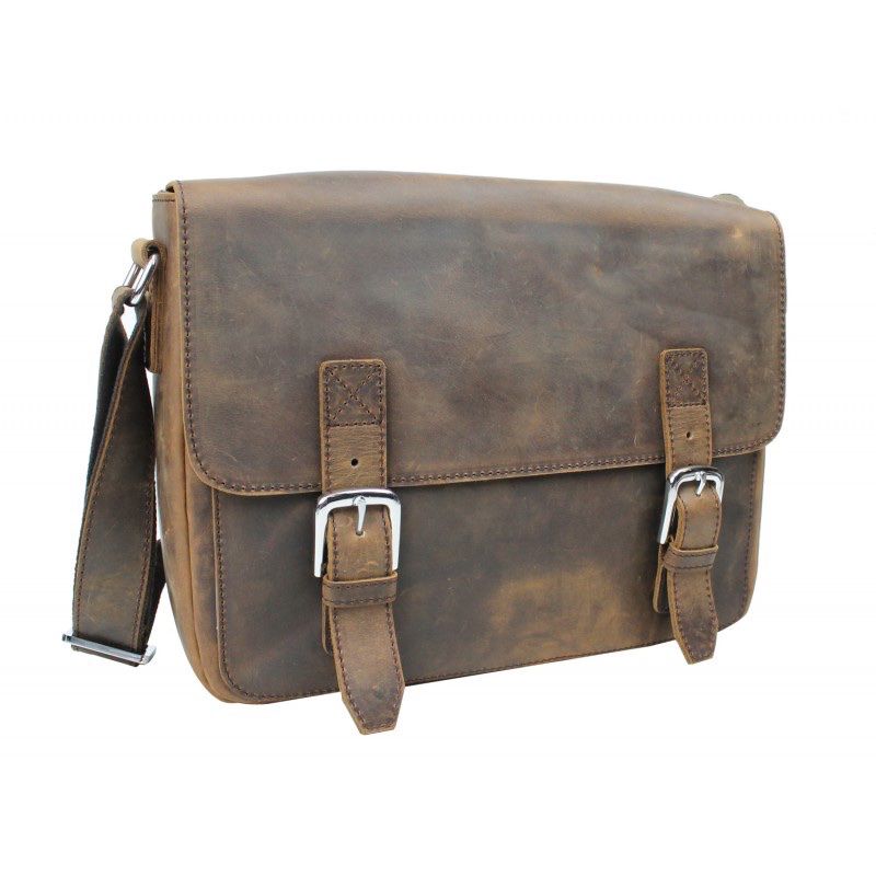 Vegabond Traveler Full Grain Cowhide Leather Casual Messenger Bag L60
