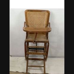 Antique Vintage High Chair Rocking Chair 