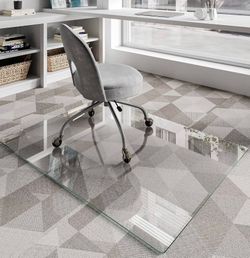 Glass Chair Mat for Carpet, 36"x48" Thick Office Chair
