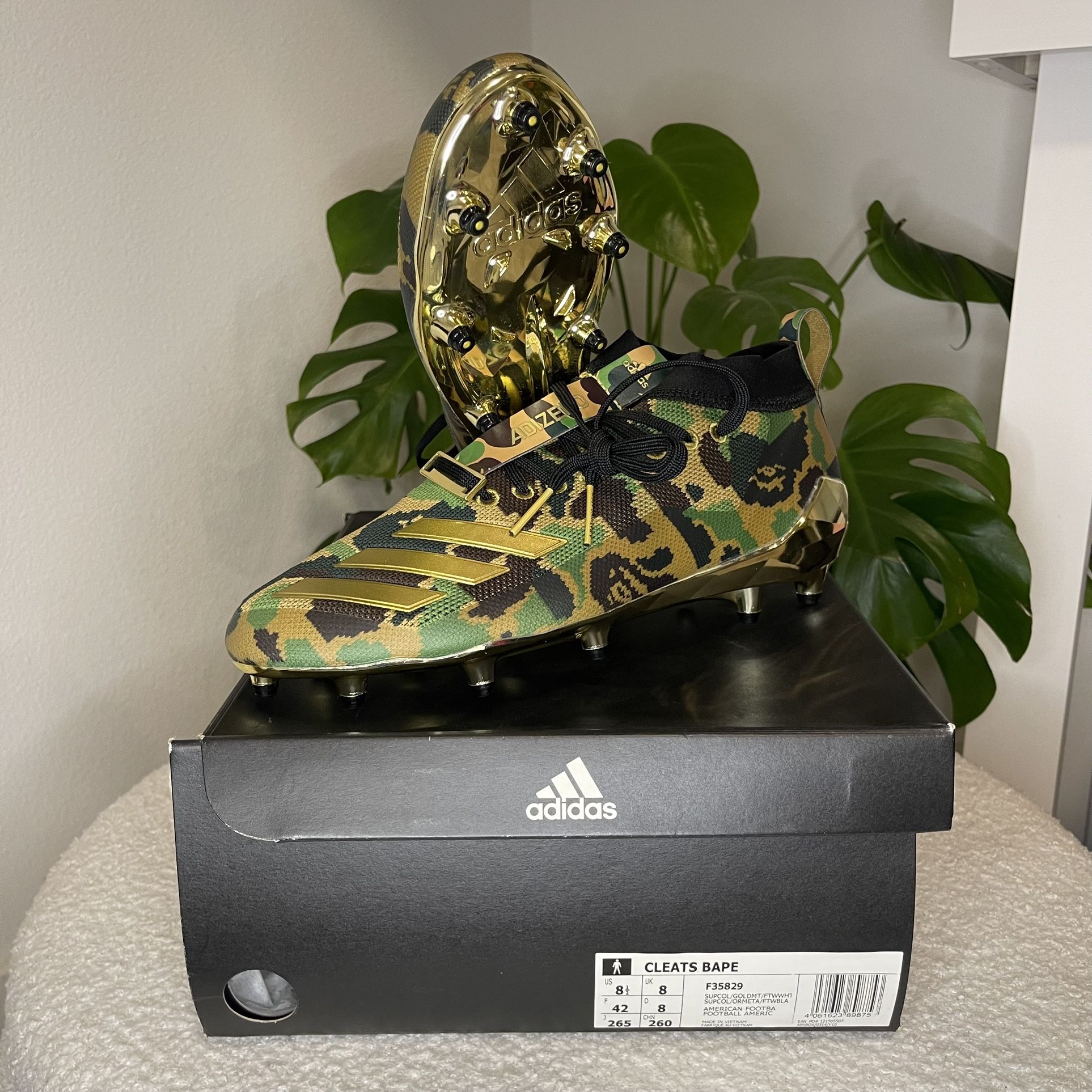 adidas Cleat Bape Camo Size 8.5 F35829 Brand New OG 100% Authentic