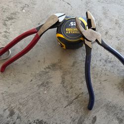 Measuring Tape , Pliers And Cutters Kleins 9 Inch, Brand New