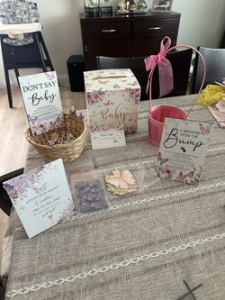 A Little Butterfly Is On The Way Baby Shower Items