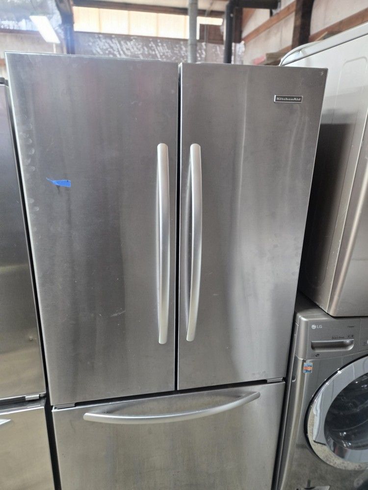 Kitchen Aid Stainless Steel Fridge Bottom Freezer 